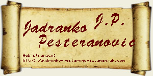 Jadranko Pešteranović vizit kartica